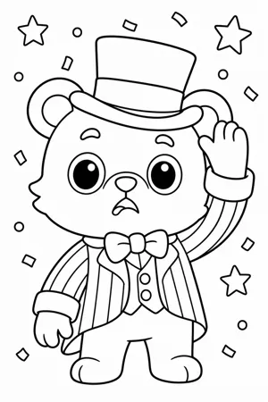 Colouring page: Marmalade the Ringmaster