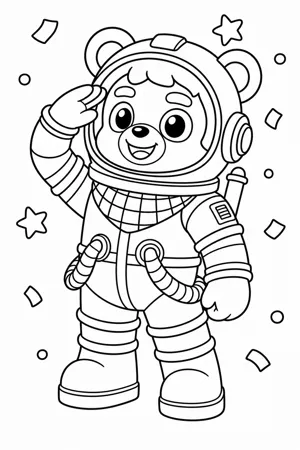 Colouring page: Captain Chipperidoo
