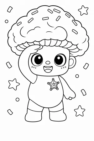 Colouring page: Mushroom Marshal