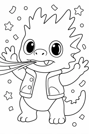 Colouring page: Sparkler