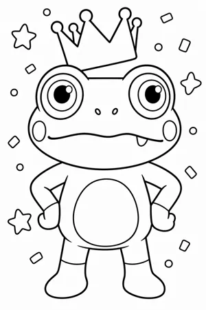 Colouring page: Prince Ribbiton